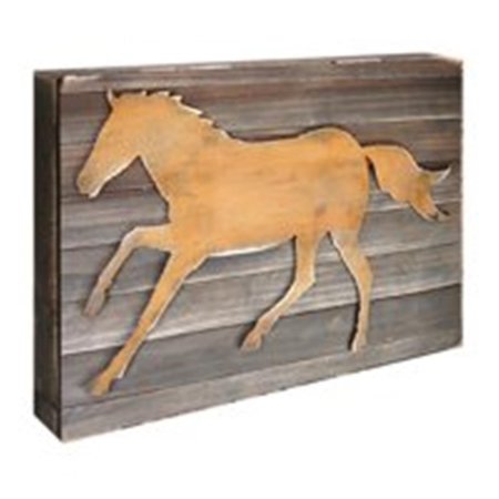 DESIGNOCRACY Horse Art on Board Wall Decor 9815218